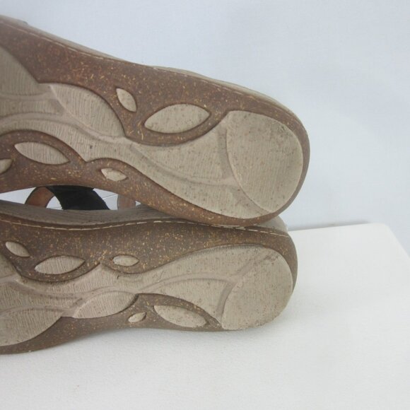 Acorn 90s Y2K Ankle Strap Wedge Sandals Womens 9 Black Suede Comfort Shoes - Picture 11 of 12